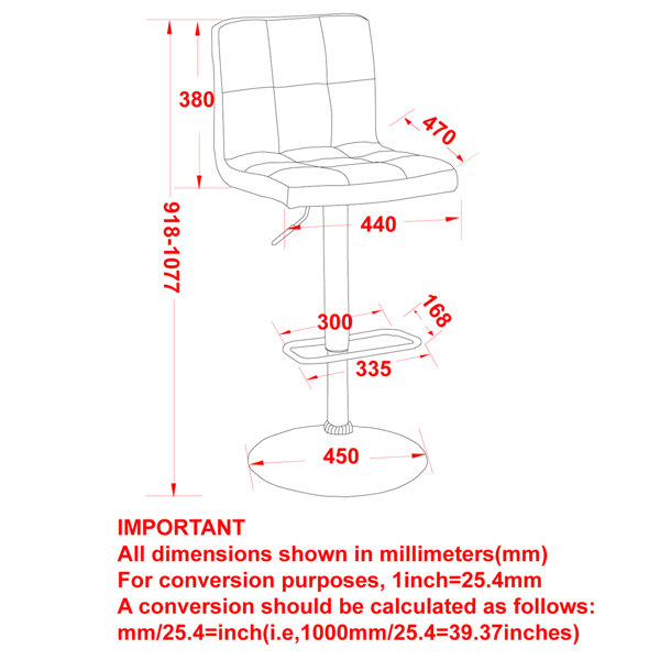 Ebern Designs Jakobe Swivel Adjustable Height Bar Stool & Reviews Wayfair